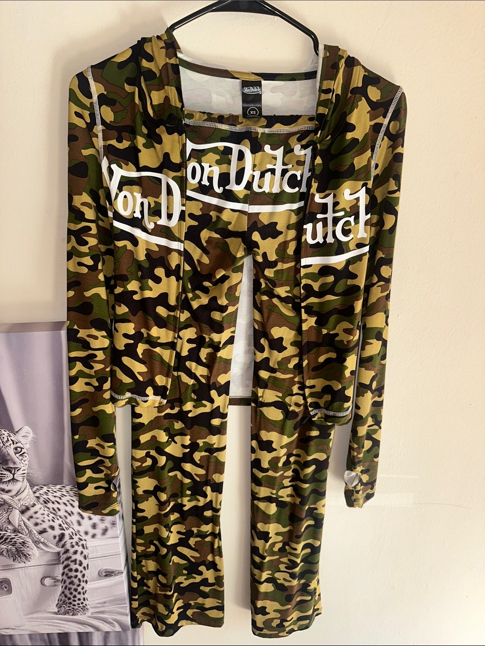 Von Dutch Kids Camouflage Pajama Set - Green, Brown, Black